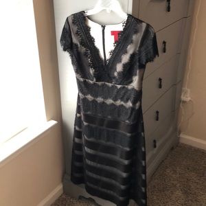 JS Collection Black Lace knee length Dress